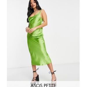 ASOS Petite Green Sleeveless Midi Sundress